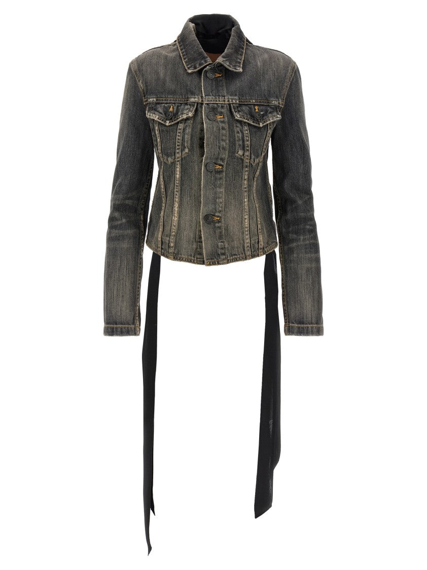 Balenciaga 'Lace Up' Denim Jacket