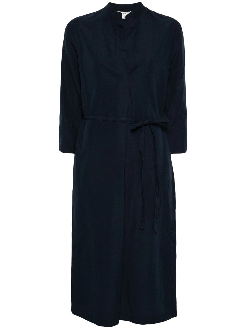 Vince Band Collar Pullover Dress