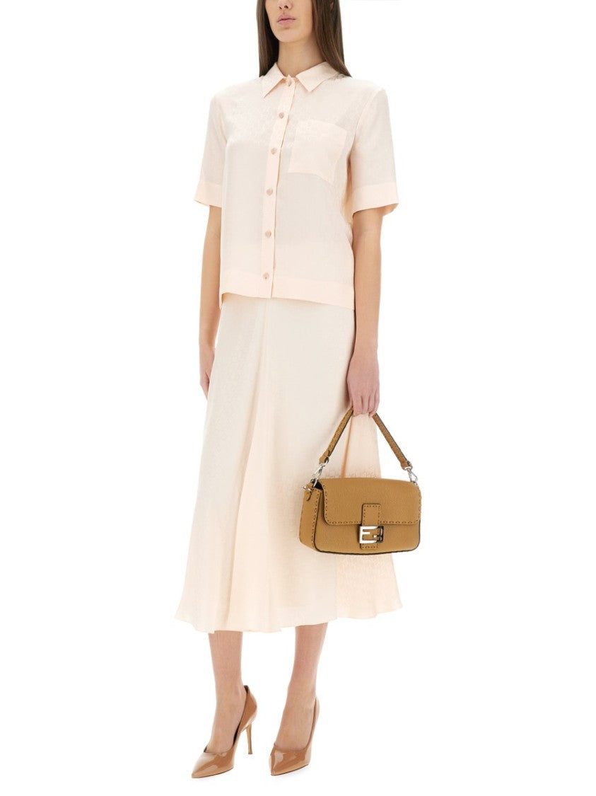 Fendi Ff Silk Skirt