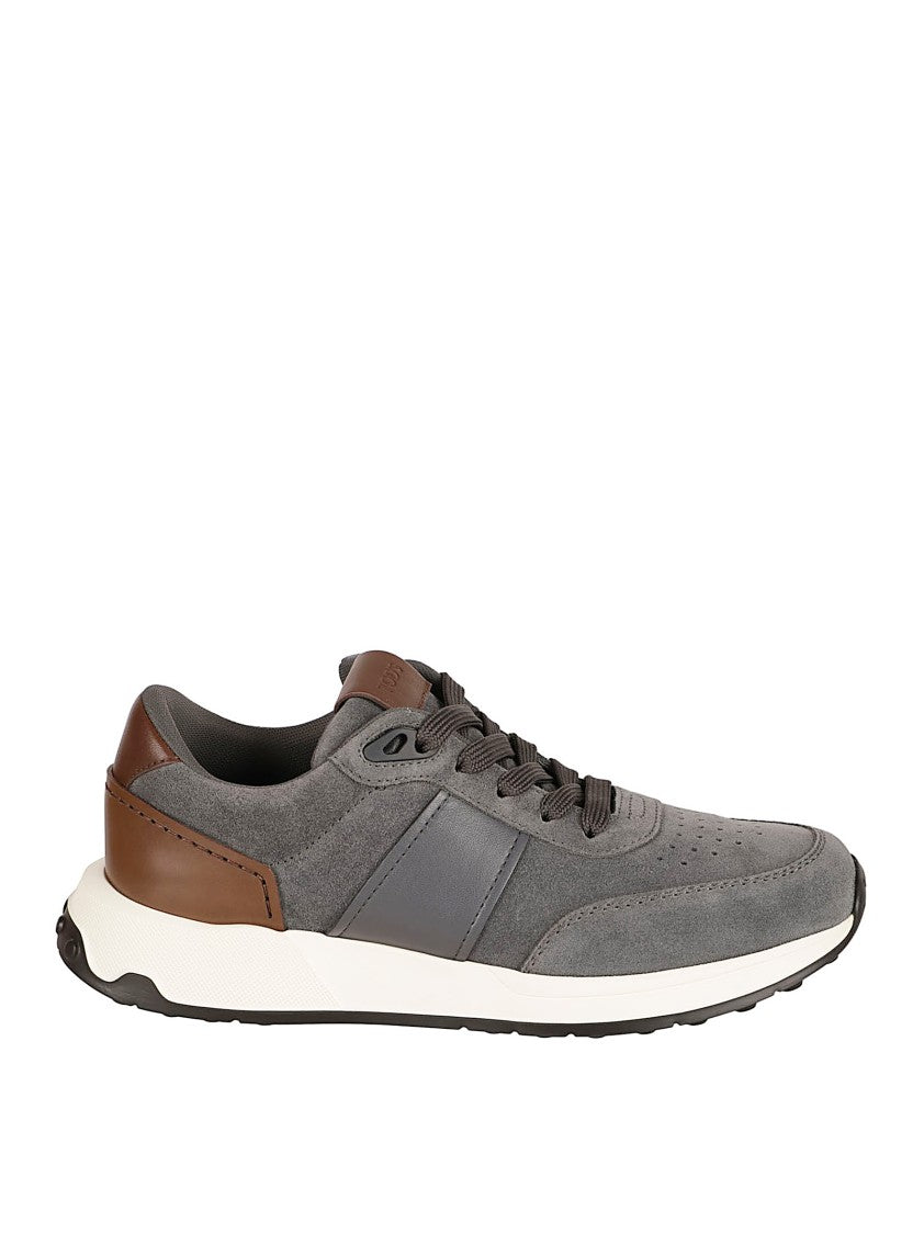 Tod's Ergonomic Grey Sneakers With Suede