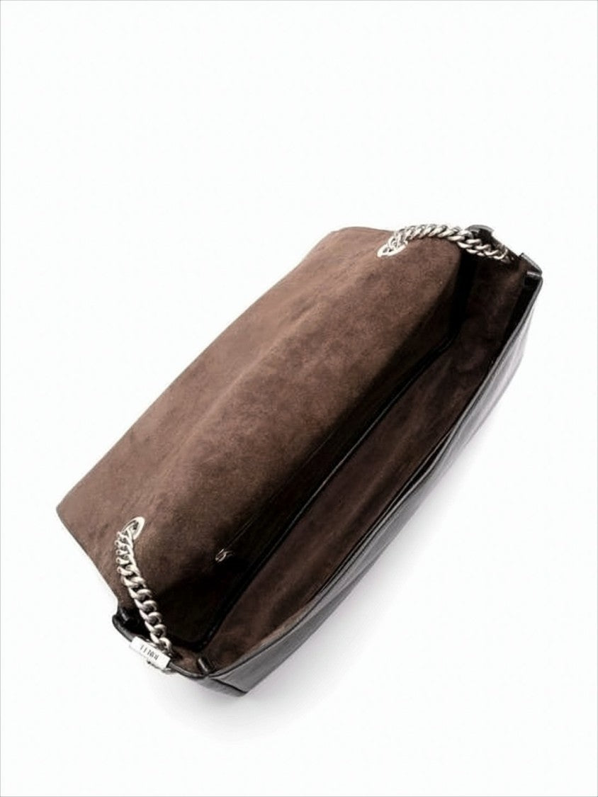 Fendi Rectangular Calf Leather Shoulder Bag With Silver-Tone Hardware