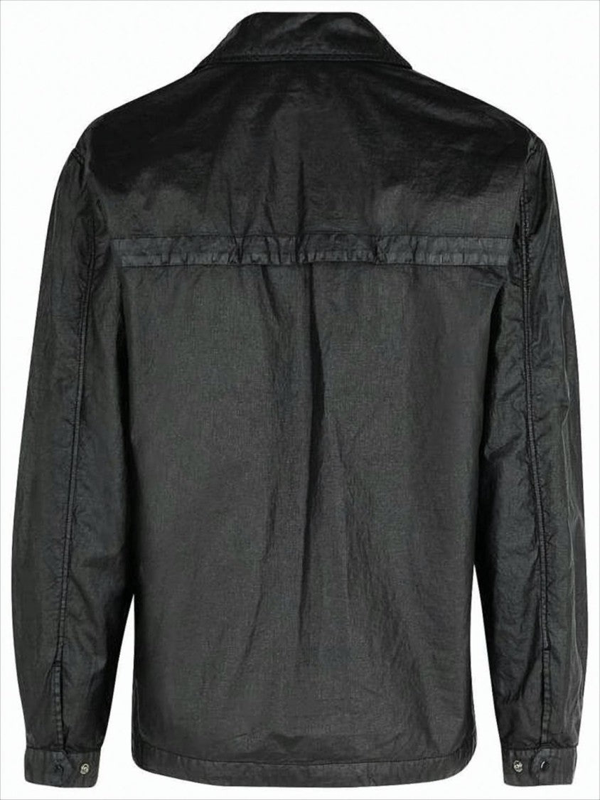 C.P. Company Linen Black Jacket With Classic Collar
