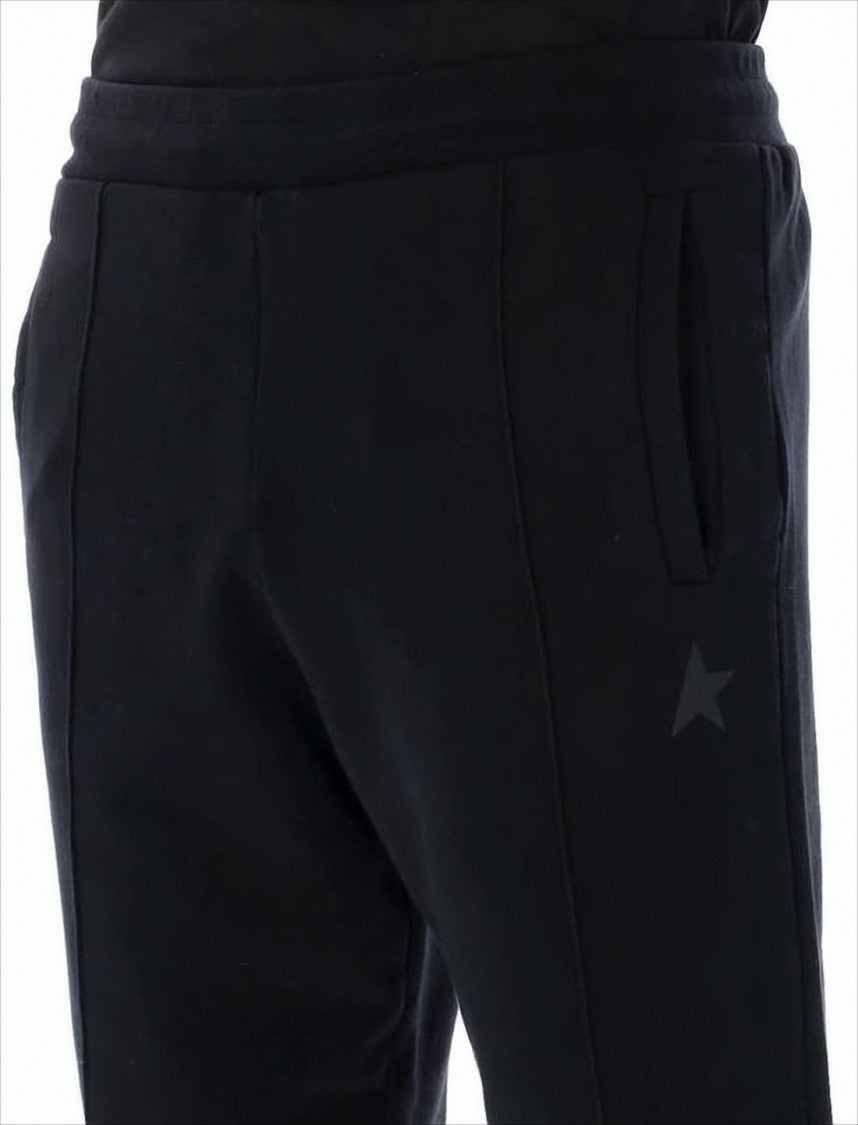 Golden Goose Relaxed Fit Black Star Print Track Pants