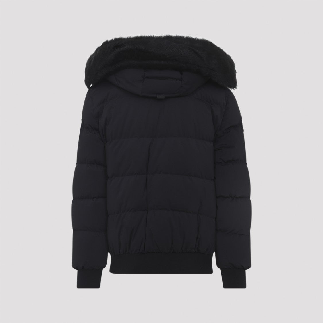 Moose Knuckles Hooded Padded Jacket With Quilted Design And Fur Trim