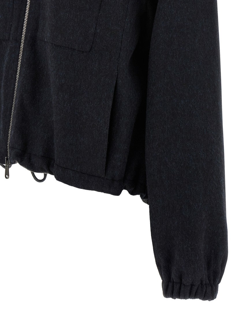 Brunello Cucinelli Shiny Zipper Pull' Bomber Jacket