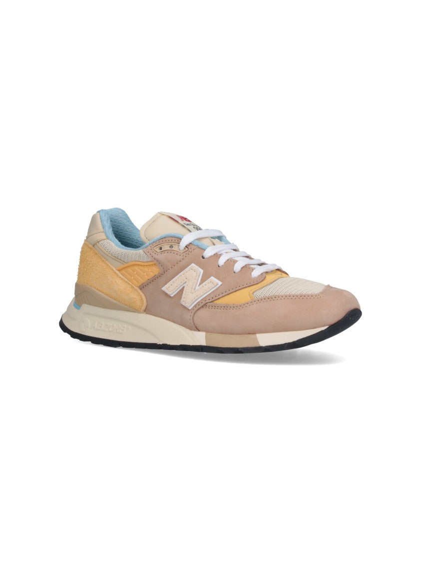 New Balance Suede And Mesh Sneakers With Signature Logo Detail