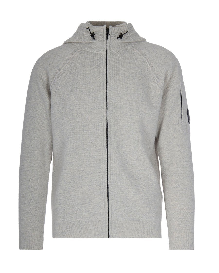 C.P. Company Grey Wool Blend Cardigan