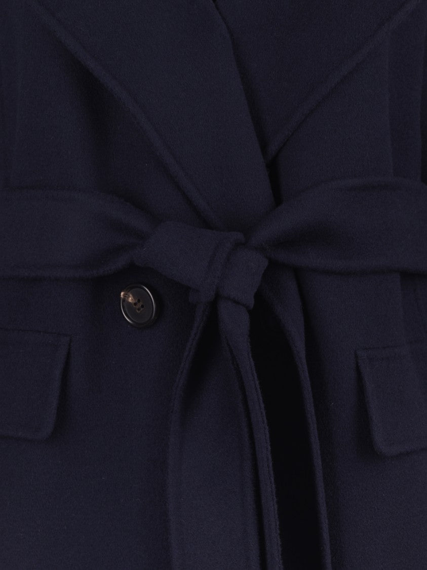 Max Mara Long Tailored Coat In 100% Virgin Wool