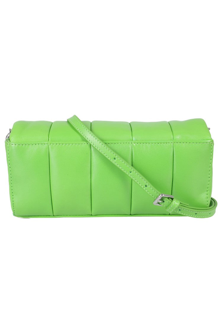 Stand Studio Rectangular Green Lamb Leather Panel Bag