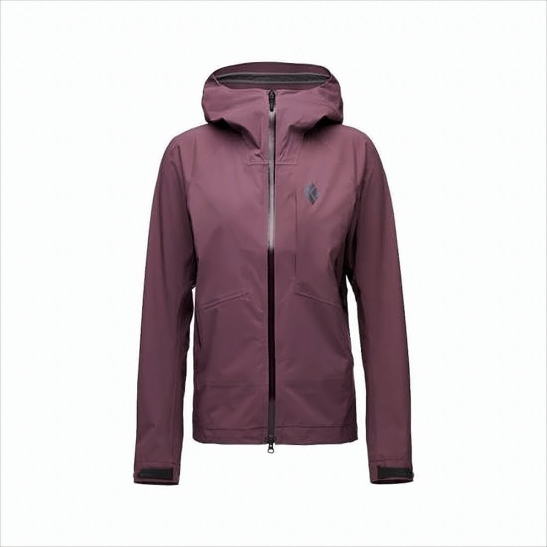 Black Diamond Fitted Burgundy Jacket With Hood