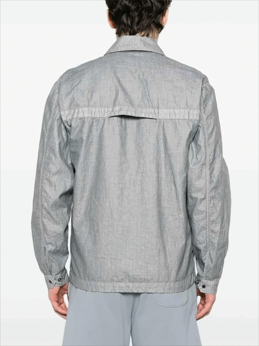 C.P. Company Lightweight Linen Jacket With Classic Collar