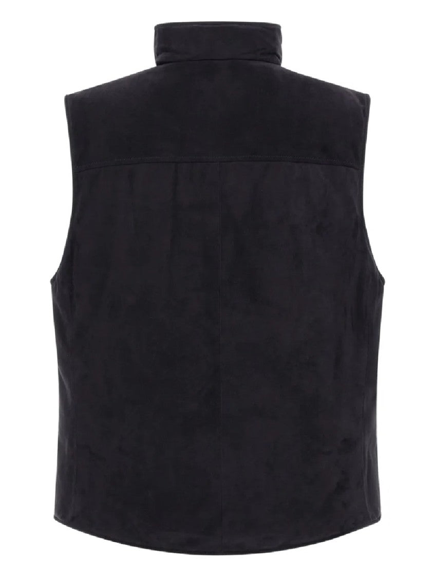 Brunello Cucinelli Sleeveless Matte Vest With High Collar