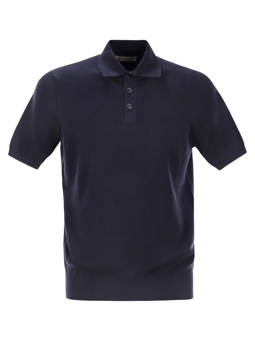 Brunello Cucinelli Ribbed Cotton Polo-Style Jersey