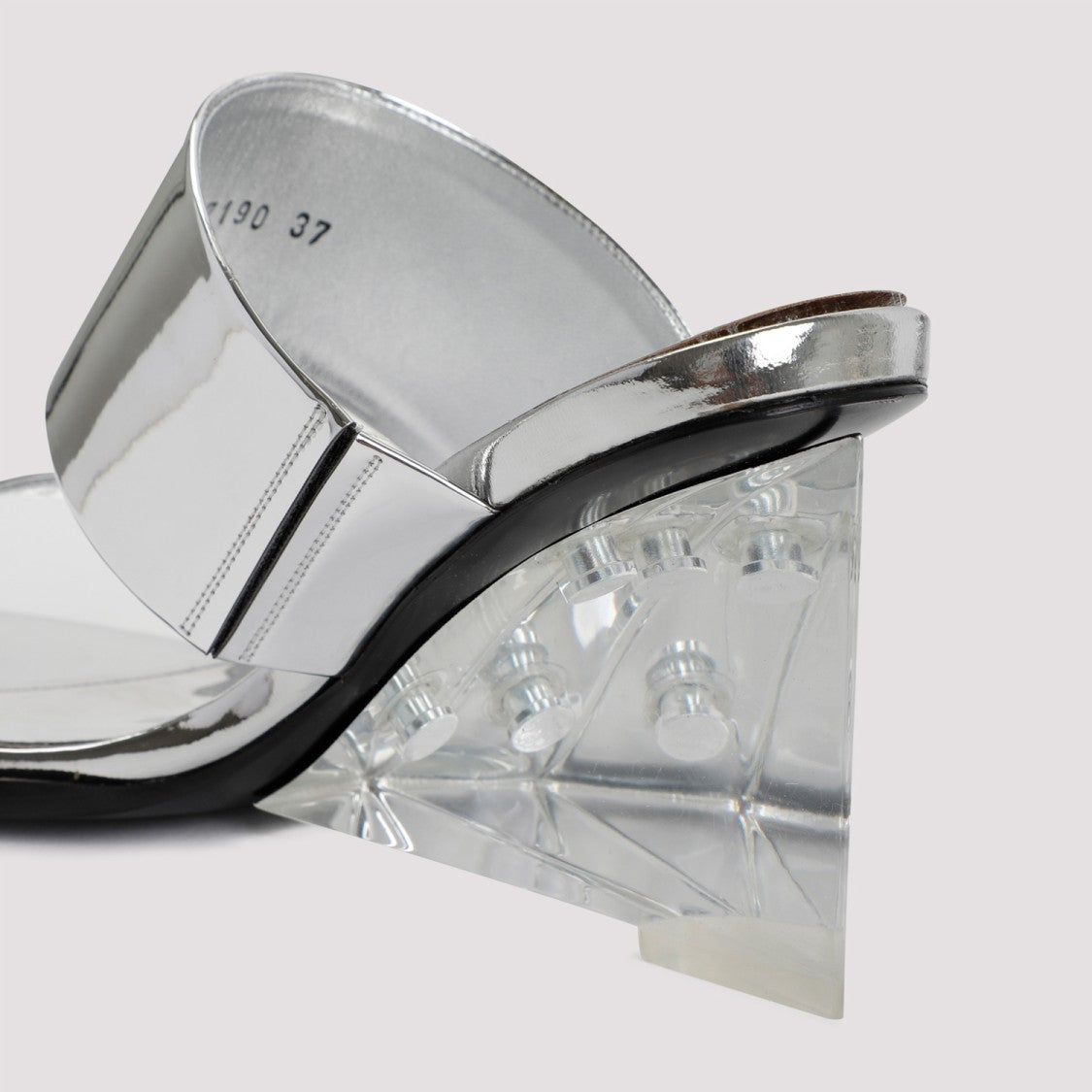Alexander Mcqueen Silver Calf Leather Sandals