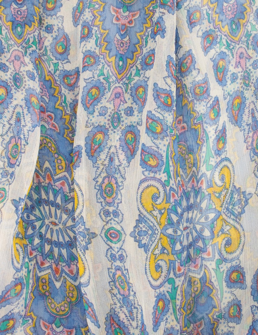Etro Paisley Silk Blouse With Mandarin Collar