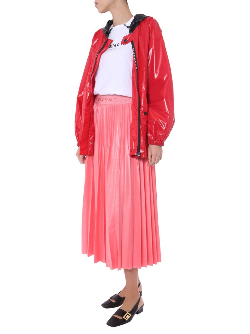 Givenchy Glossy Red Hooded Wind Jacket