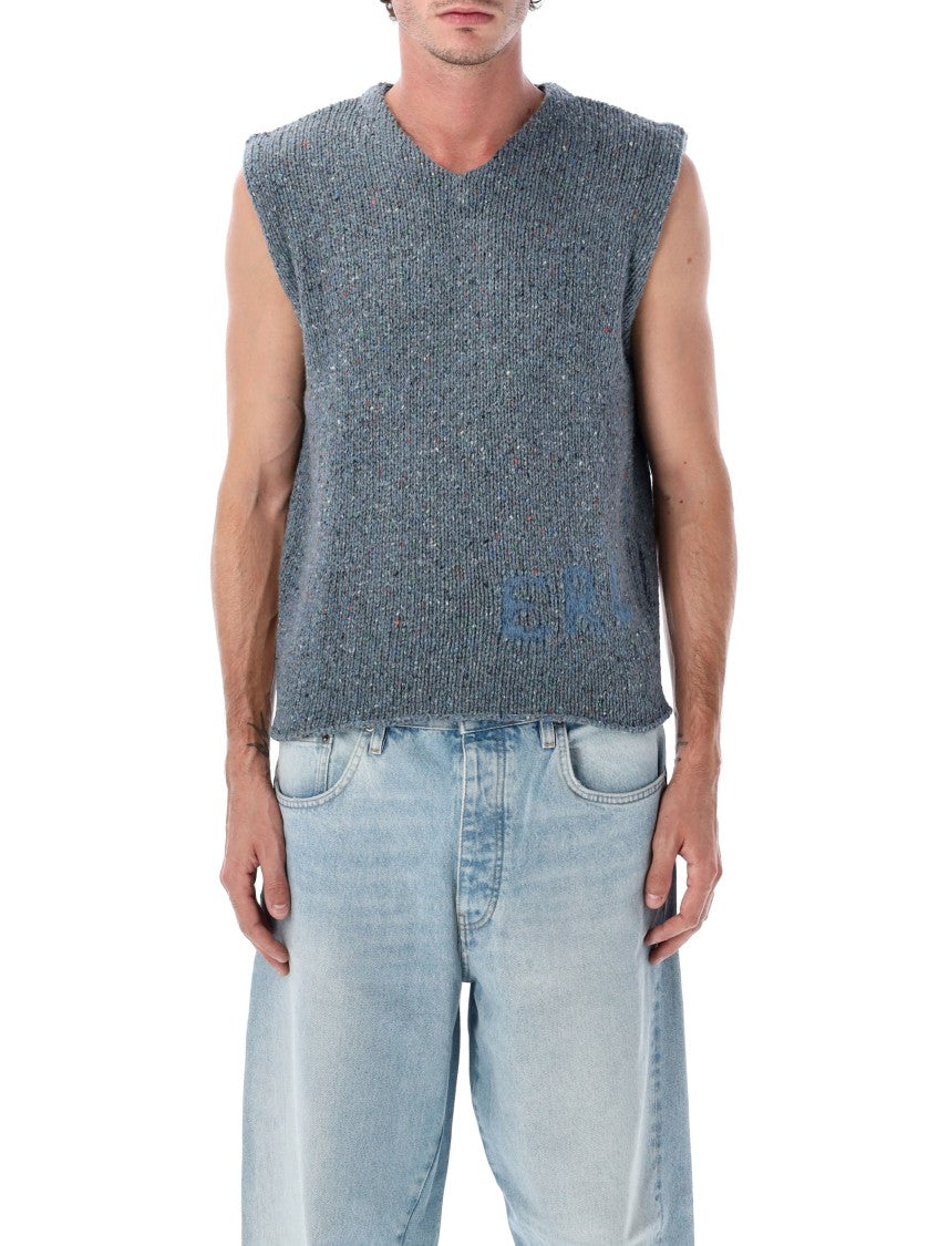 Erl Sleeveless Mélange Knit Vest