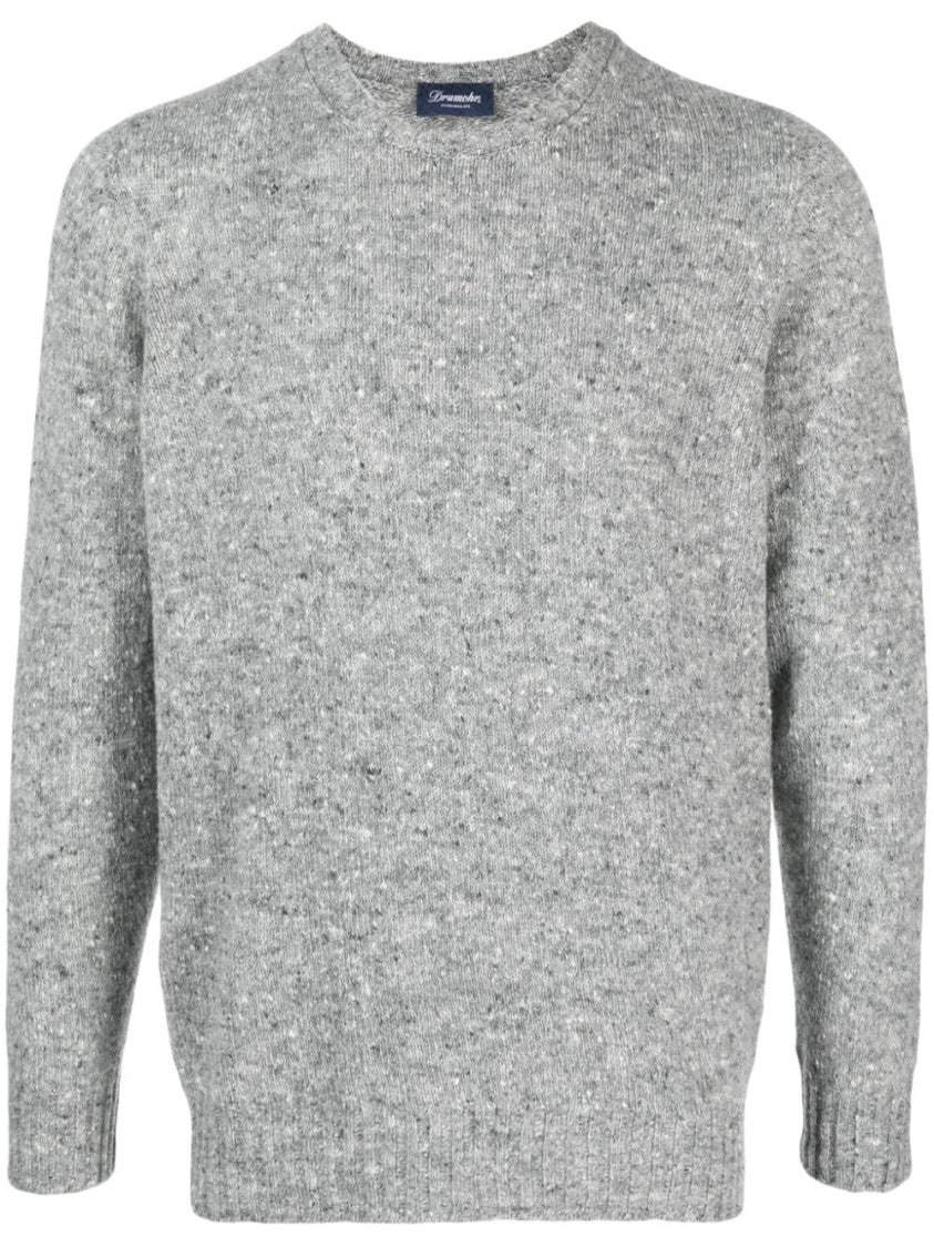 Drumohr Medium Grey Long Sleeve Crew Neck Sweater