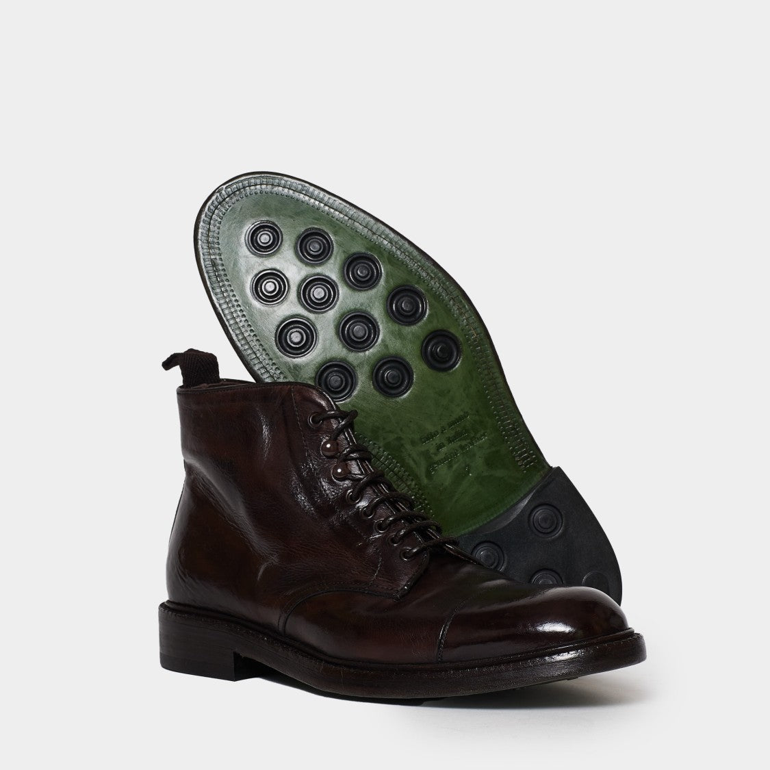 Green George Brown High Tied Ankle Boot