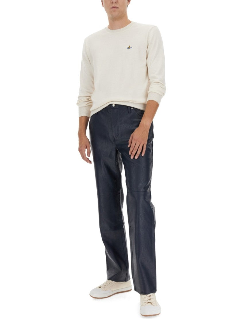 Vivienne Westwood Cotton-Cashmere Blend Jersey With Embroidered Logo
