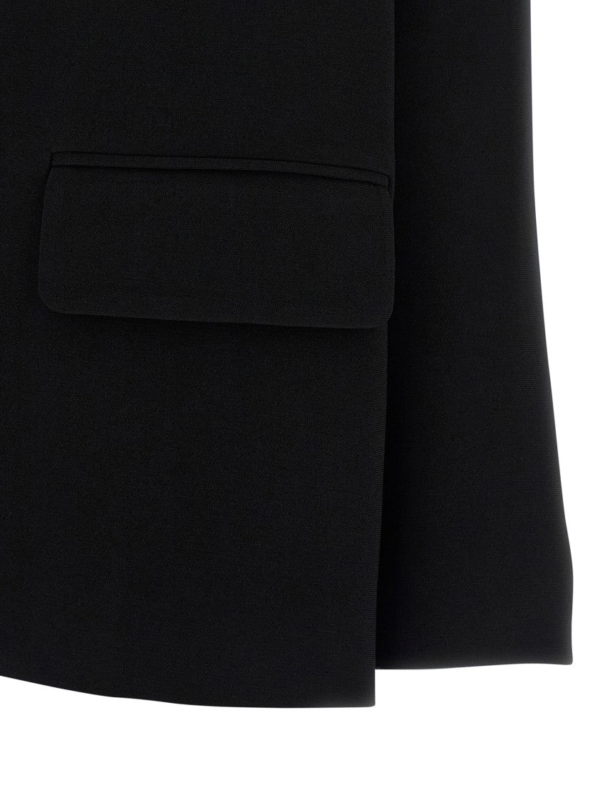 Alberto Biani Single-Breasted Two-Button Blazer With V-Neck Lapels