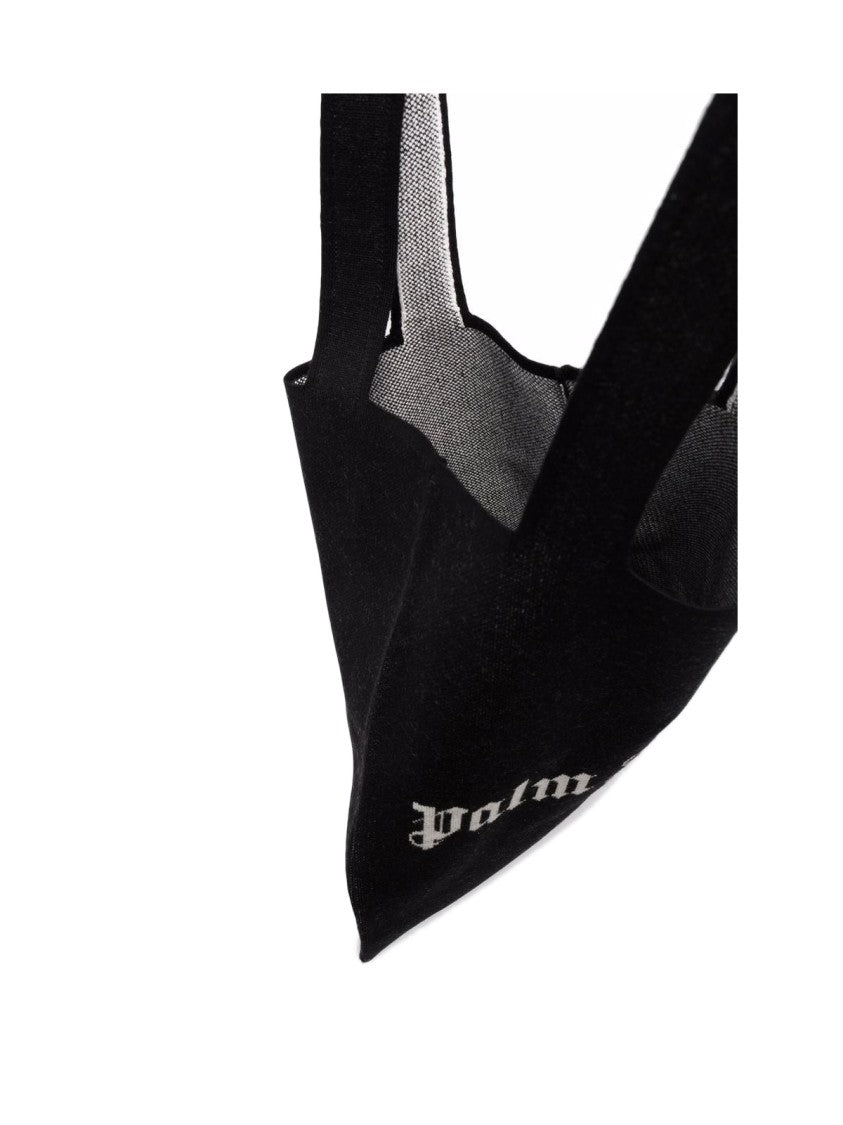 Palm Angels Knit Shopper Logo Tote Bag