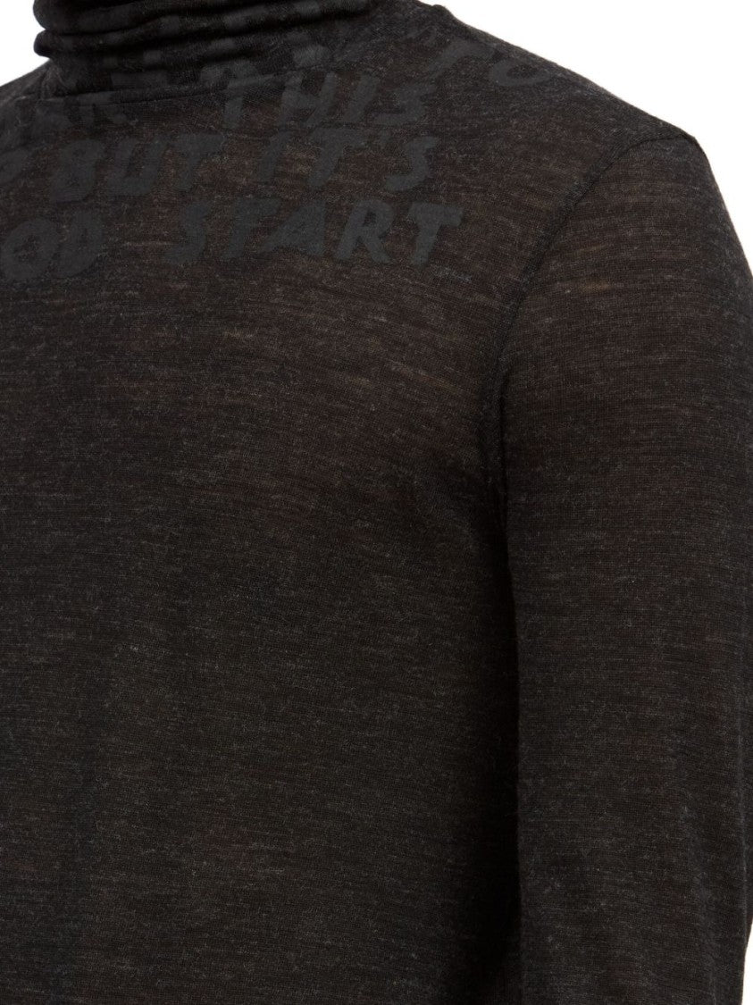 Mm6 By Maison Margiela High Neck Tailored Knit Sweater