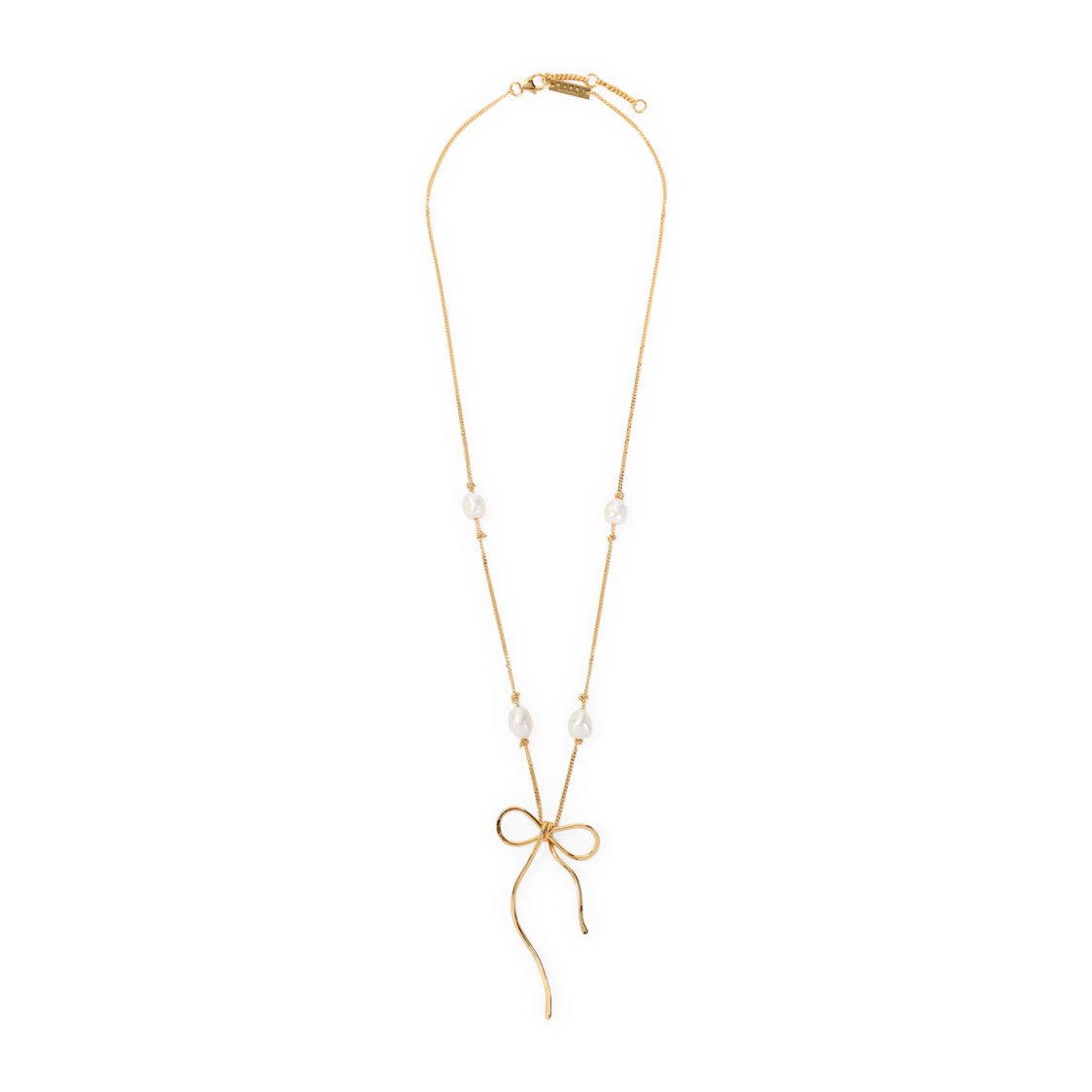 Marni Gold Brass And Pearl Necklace