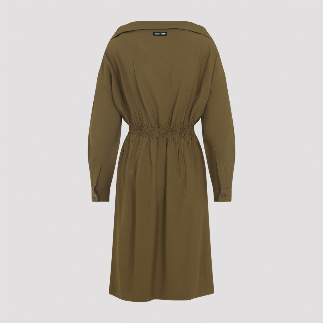 Miu Miu Knee-Length Dress With Button-Down Front And Elasticated Waist