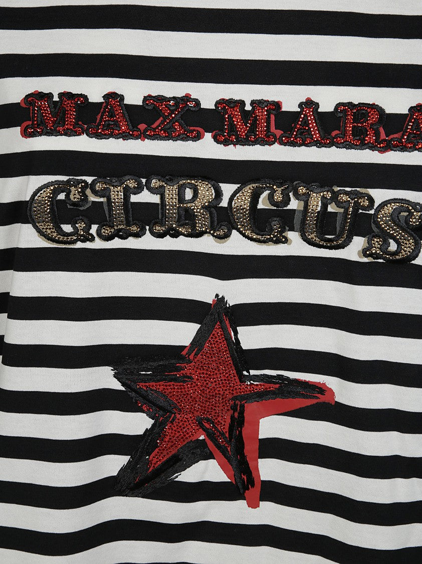 Max Mara Kaki Striped Star T-Shirt