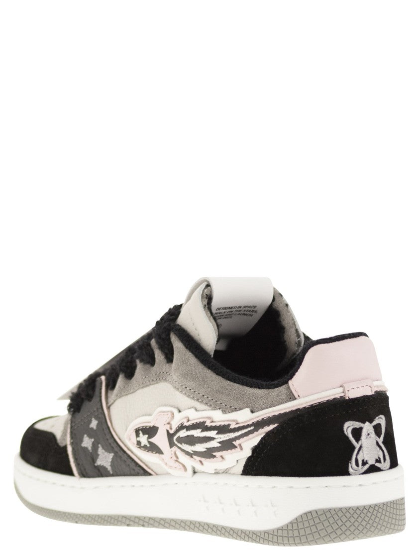 Enterprise Japan Ej Egg Rocket - Leather Trainers With Logo
