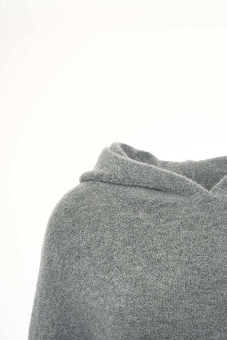 Crush Soft Knit Hoodie With Plush Texture
