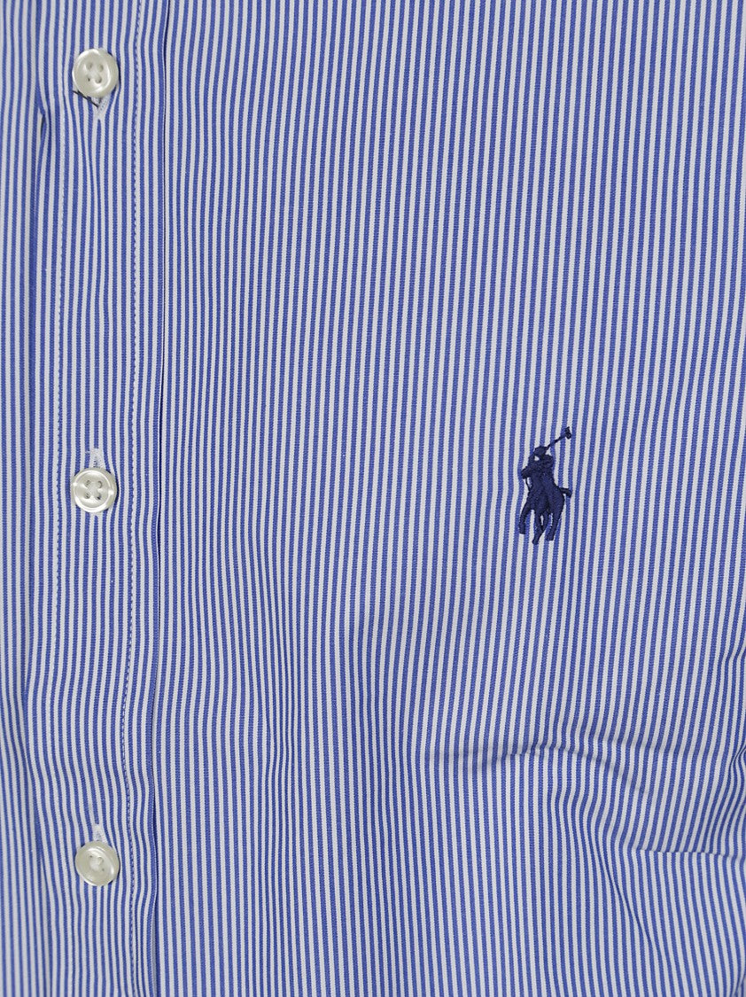 Polo Ralph Lauren Slim Fit Blue Poplin Shirt