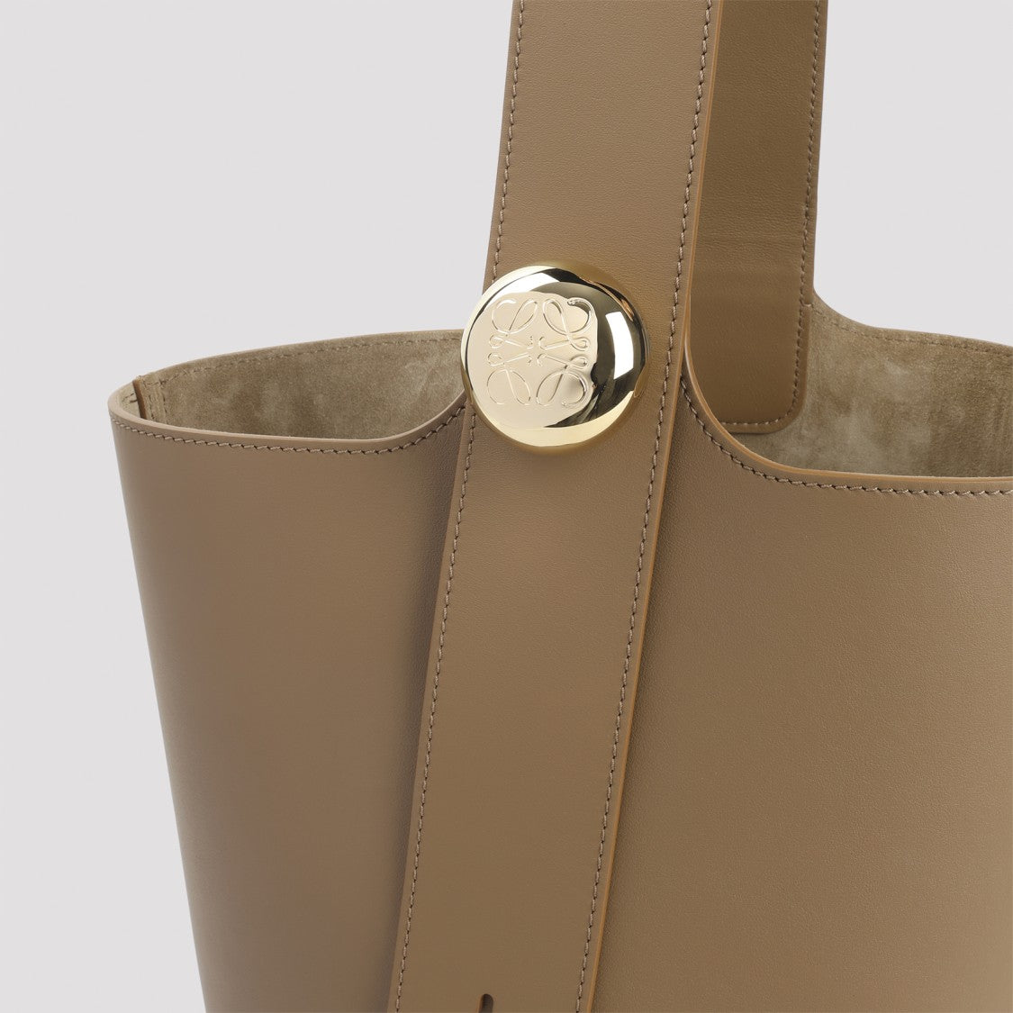 Loewe Pebble Texture Oak Calfskin Bucket Shoulder Bag