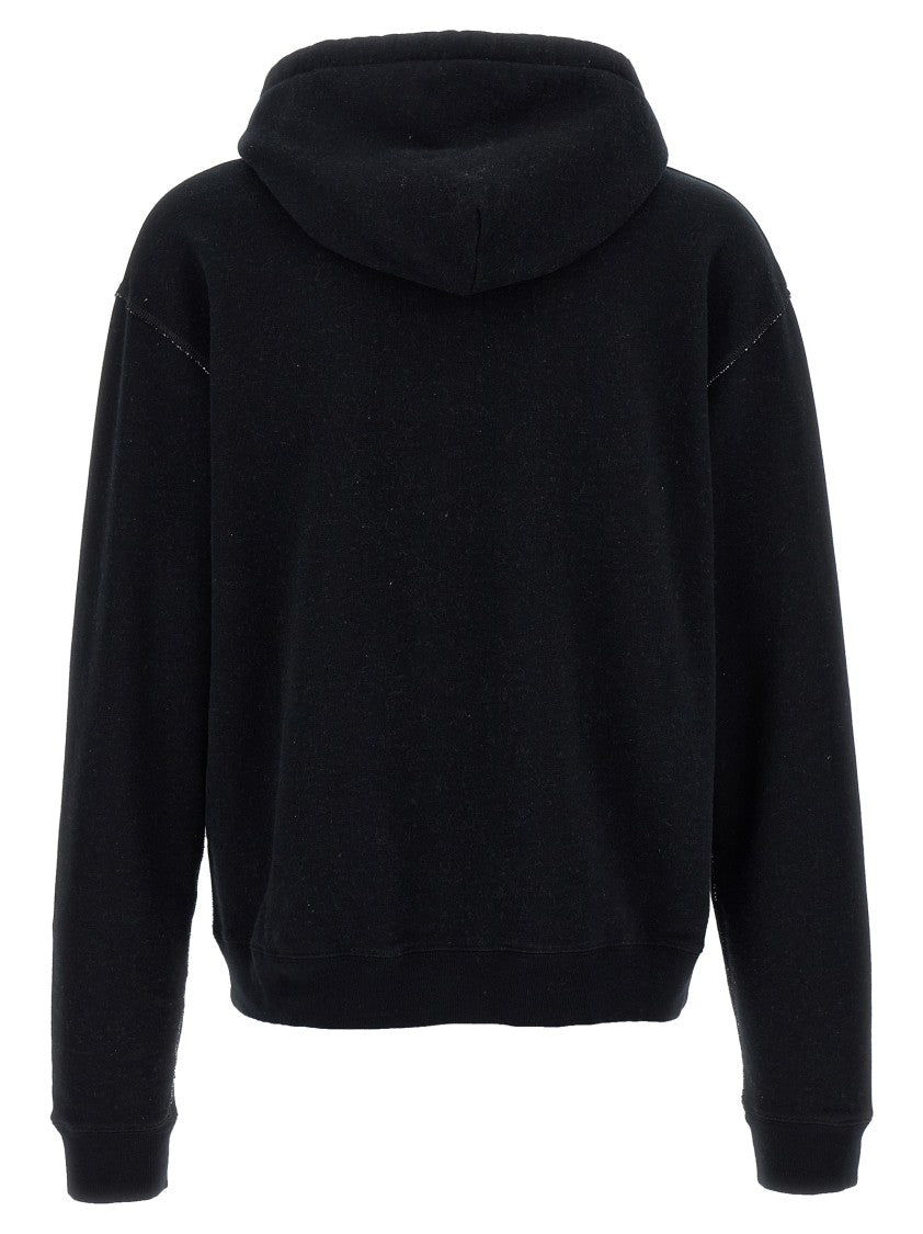 Valentino Garavani Cotton Hoodie Front Print And Kangaroo Pocket