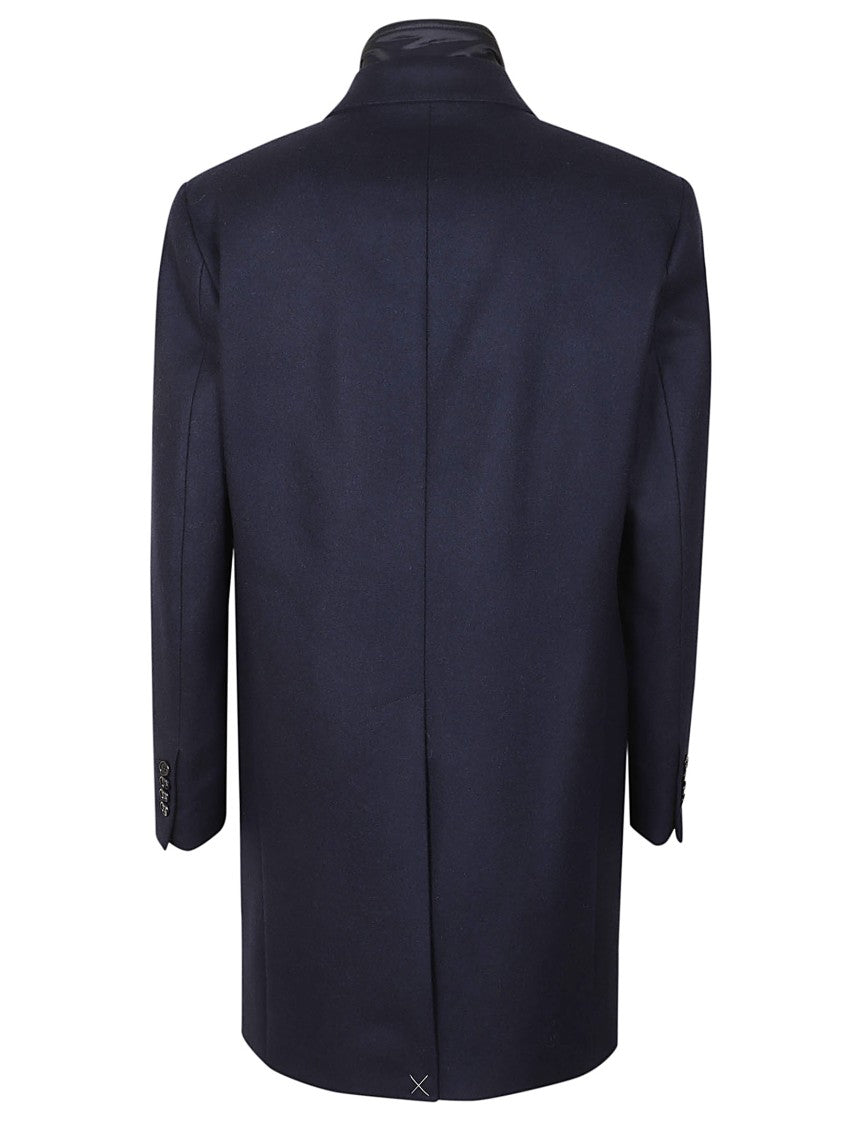 Fay Double-Breasted Wool Coat With Detachable Lining