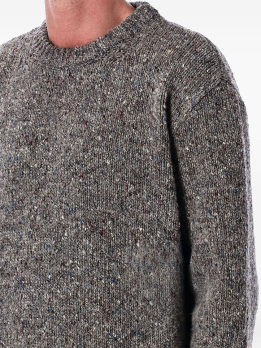 Maison Margiela Textured Knit Sweater With Relaxed Fit And Round Neckline