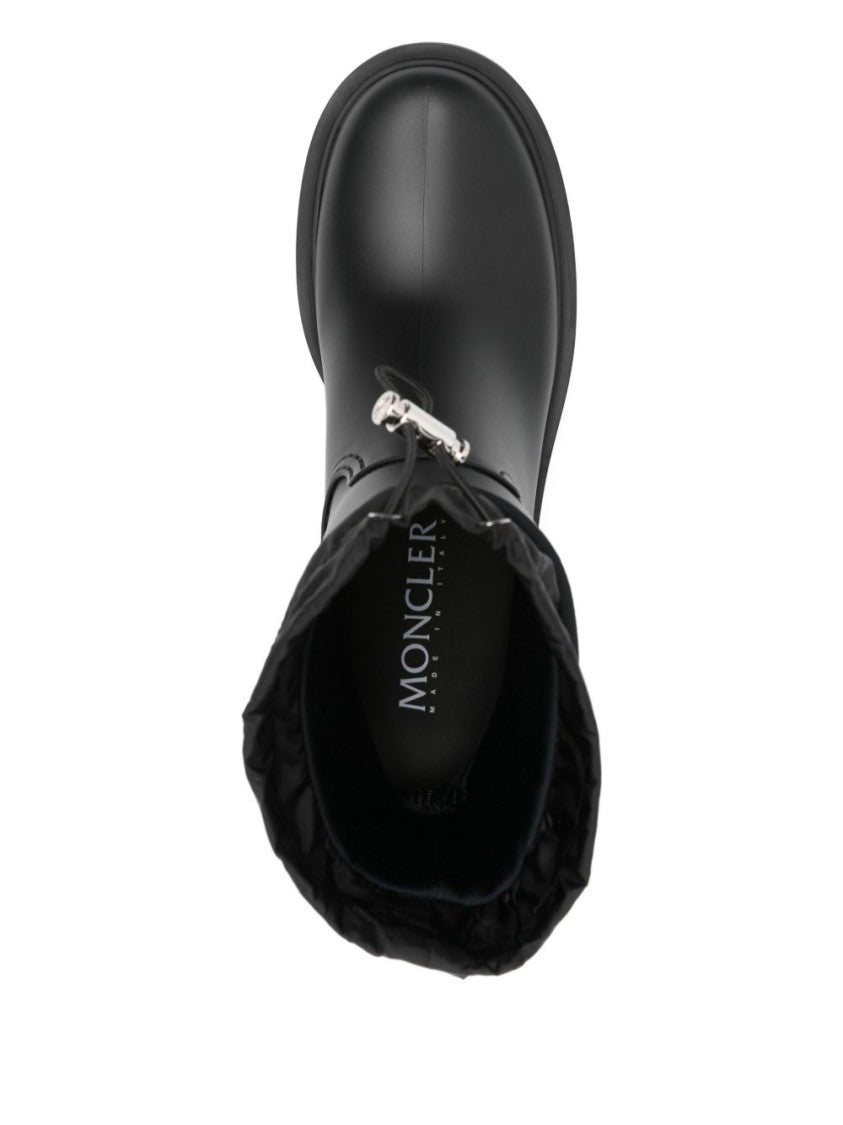 Moncler Matte Black Pvc Ankle Boots