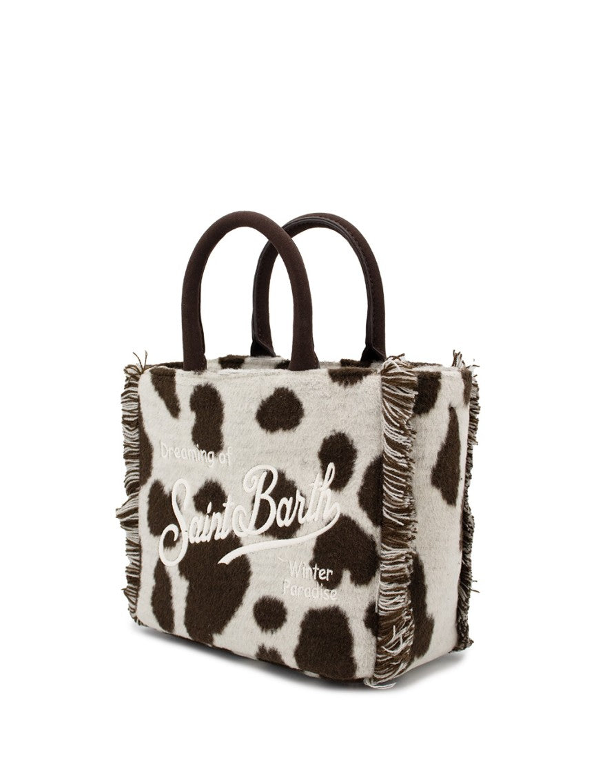 Mc2 Saint Barth Compact Cow Print Shoulder Bag