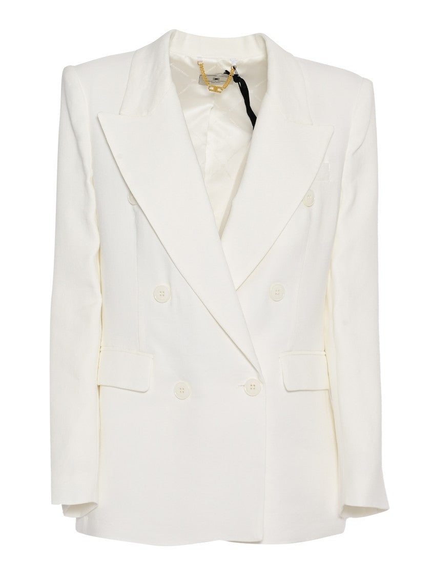 Elisabetta Franchi Double-Breasted Lightweight Blazer