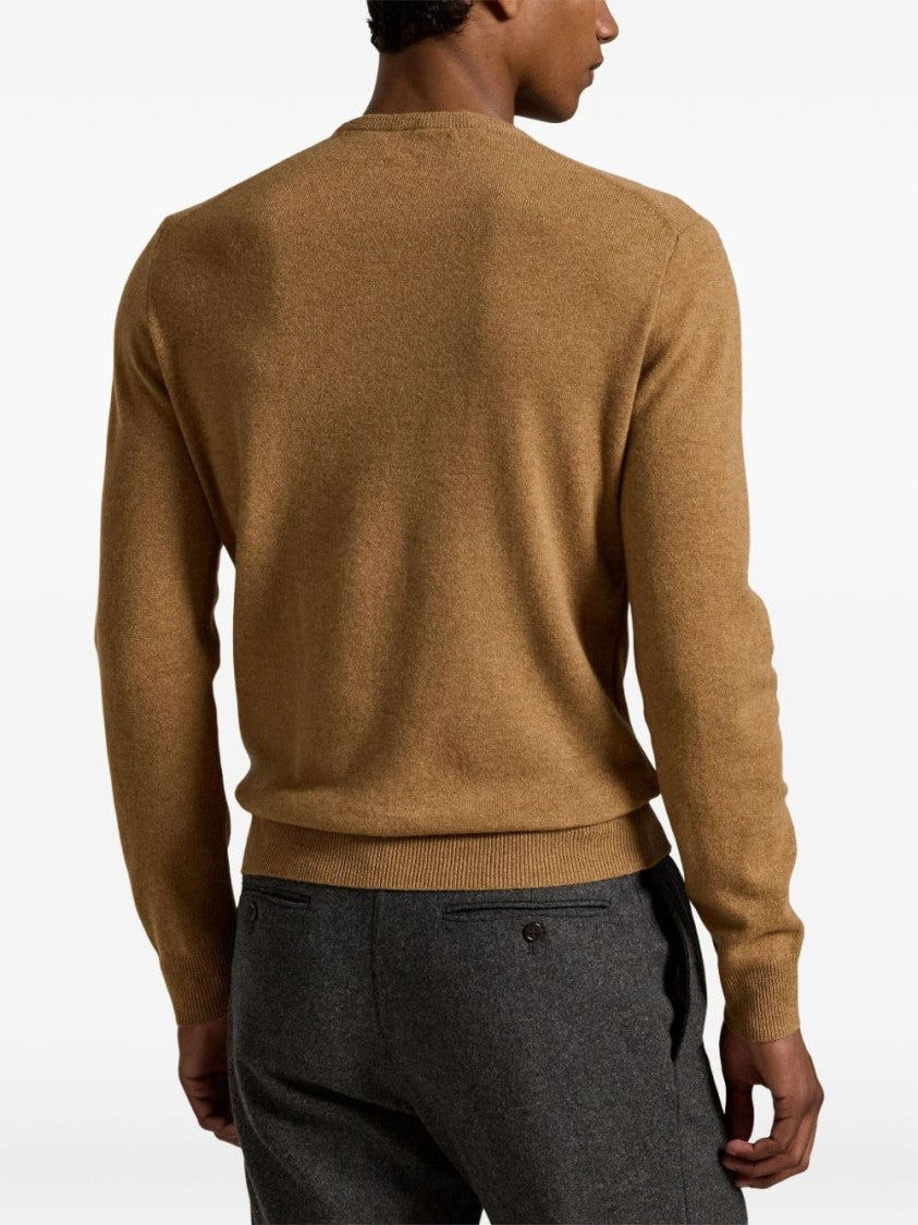 Polo Ralph Lauren Crew Neck Brown Wool Sweater