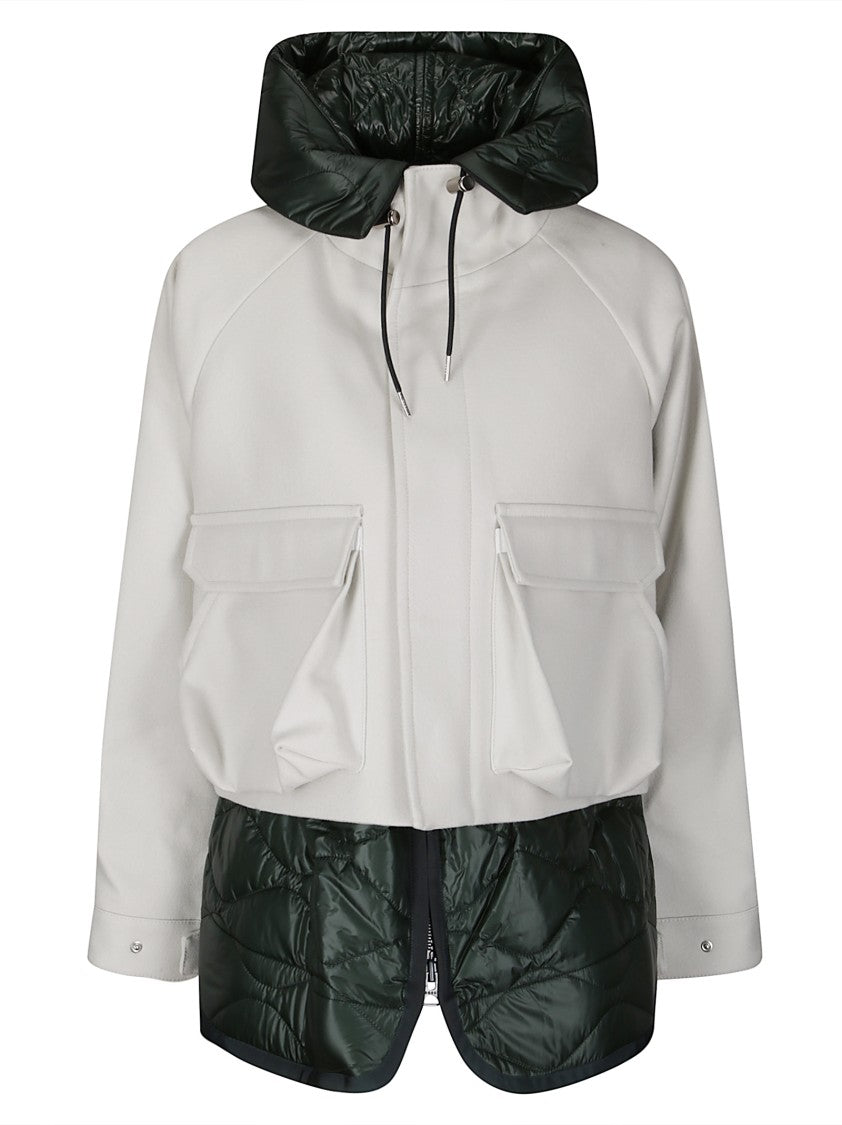 Sacai Wool Melton Blouson With Down-Effect Details