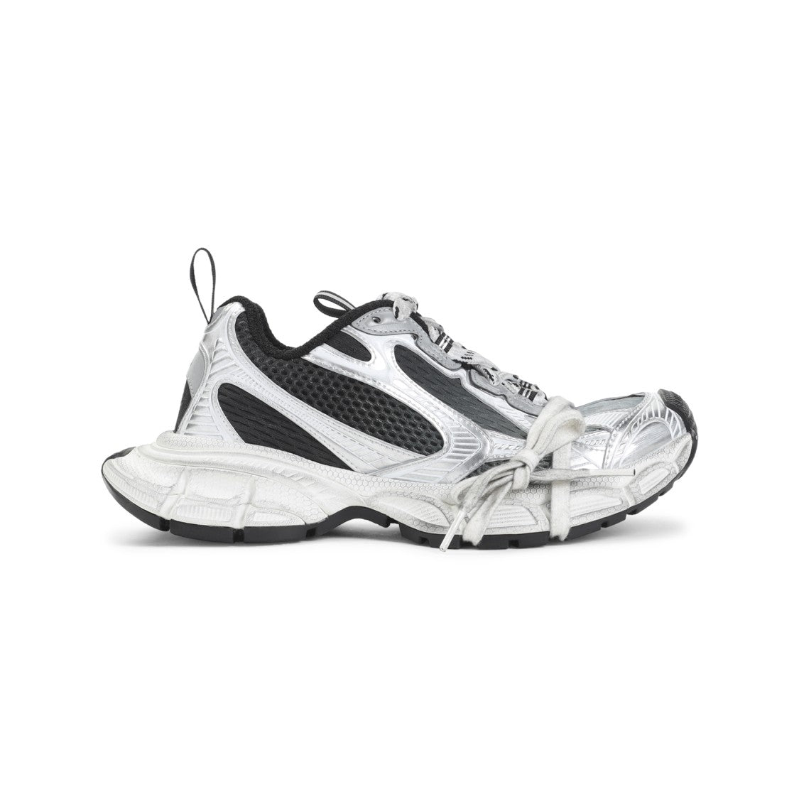 Balenciaga Futuristic Sneakers With Metallic Silver Accents