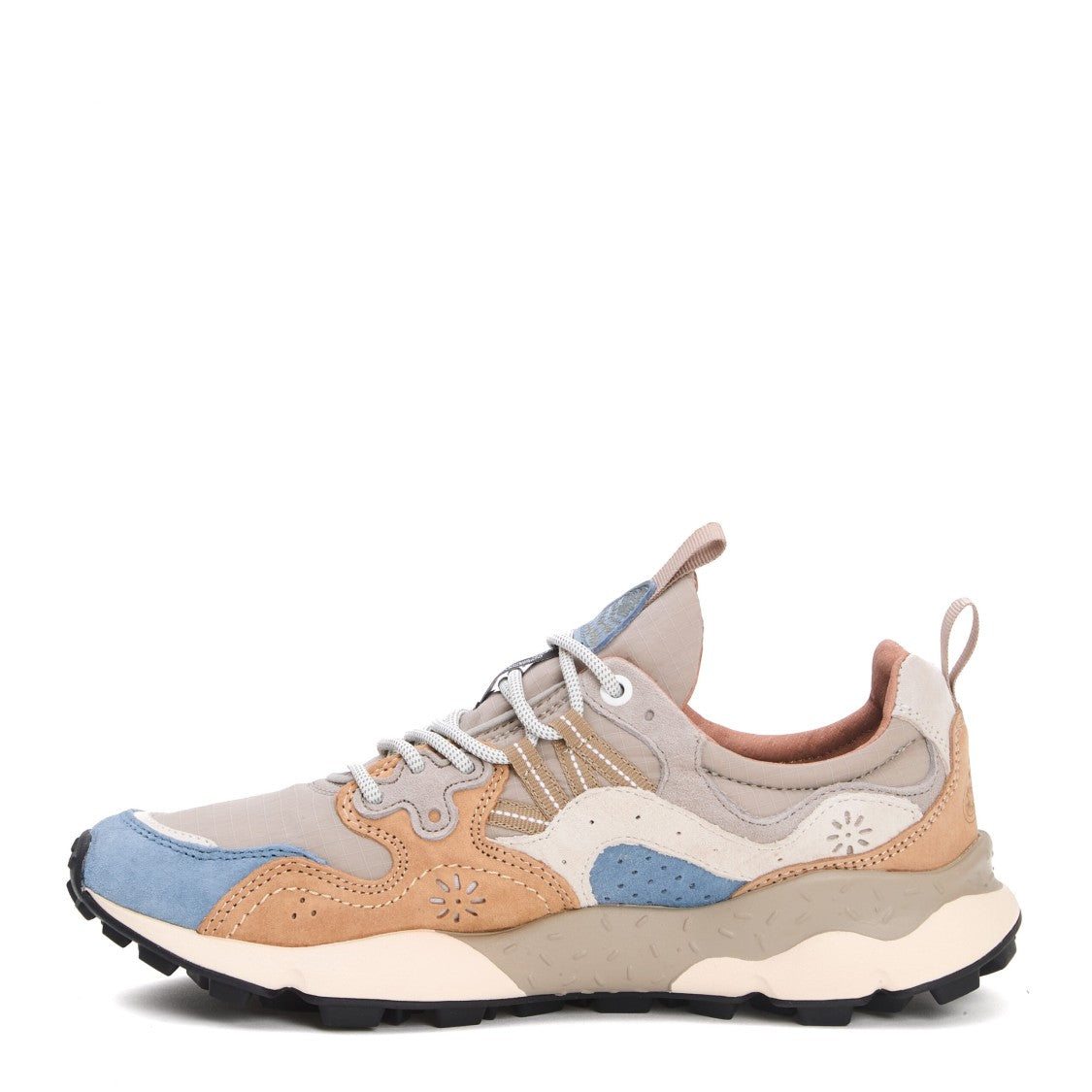 Flower Mountain Grey And Beige Suede Sneakers