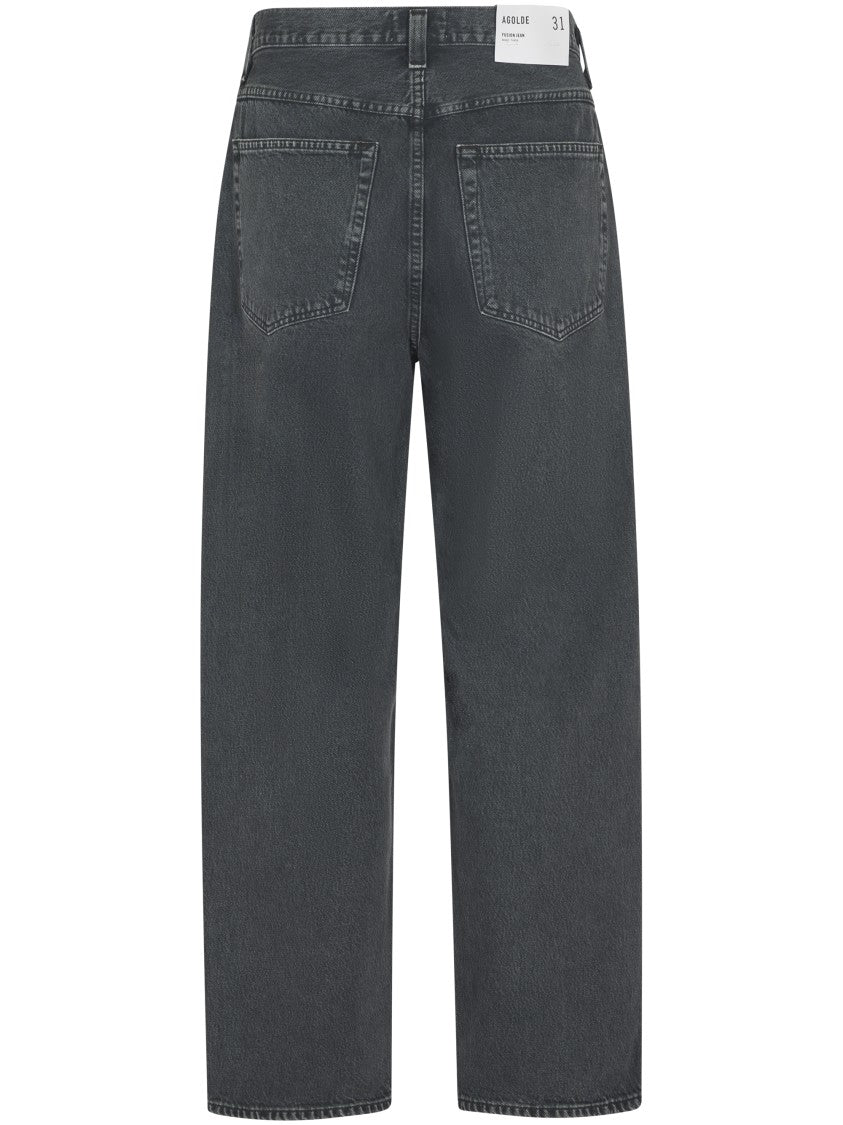 Agolde Wide-Leg Trousers With Vintage Finish