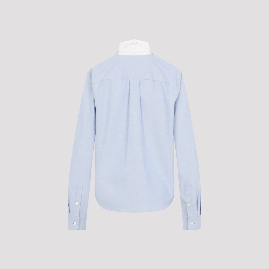 Marni Sapphire Blue Cotton Baby Shirt With Embroidered Front Pocket
