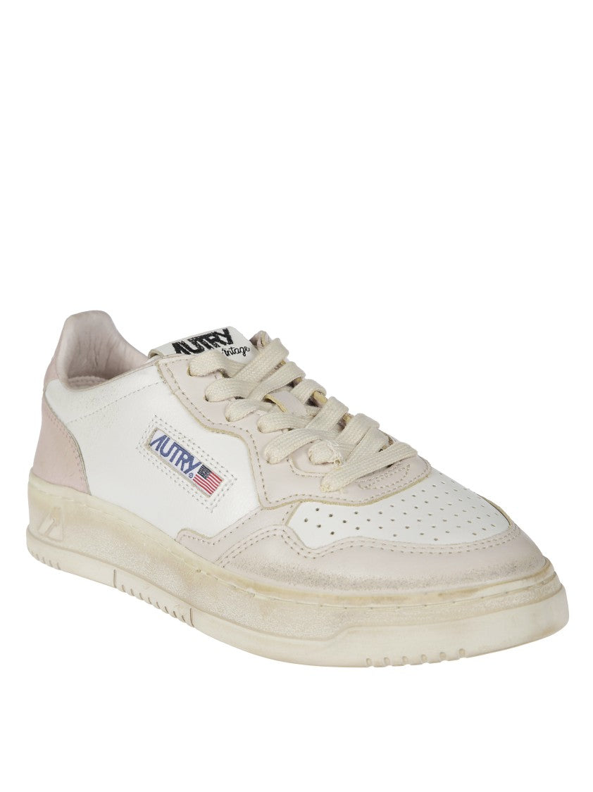 Autry Low-Top Sneakers With Vintage Effect