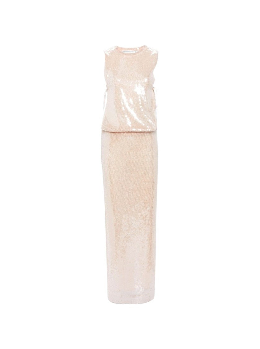 Christopher Esber Lucent Sequin Seperation Gown White