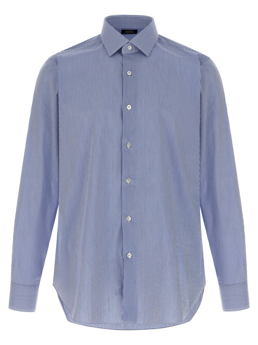 Barba Slim Fit Striped Cotton Poplin Shirt