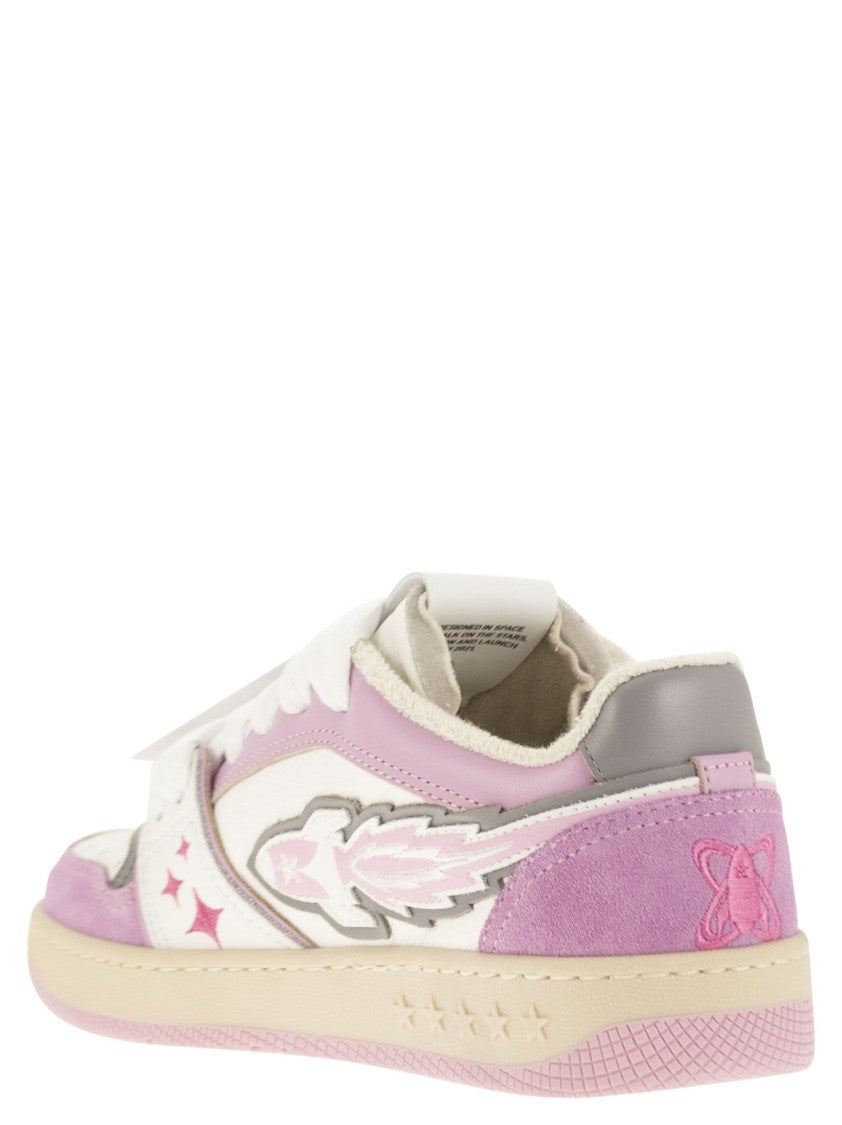 Enterprise Japan Ej Egg Rocket - Leather Trainers With Logo